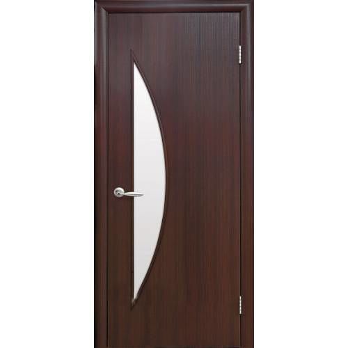 Дверне полотно Новий стиль Луна орех 3D (900*2000) экошпон стекло сатин