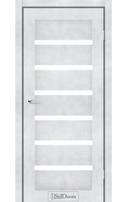 Дверне полотно FLORIDA StilDoors Светлый бетон (800*2000) ПВХ, стекло сатин