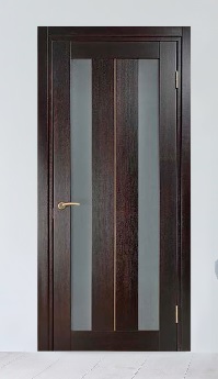 Двері Fado Берлін 1402 сивий дуб (600х2000мм.) шпон скло сатин