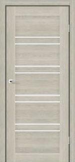 Дверне полотно Antalya DeLuxeПВХ Дуб Альба (700*2000) стекло сатин  (СК)