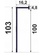 Алюмінієвий плінтус для установки Best Deal Black 7/100 (2,5м) Профіль Центр