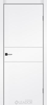 Дверне полотно   SIMPLI - LOFT SL-07, 900 х 2000, Білий Cупермат PP, Чорна матова кромка