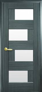 Дверне полотно Новий стиль Сиена grey (600*2000) ПВХ De Luxe стекло сатин