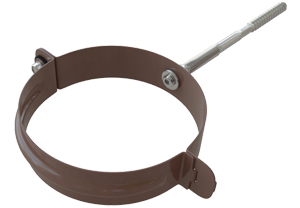Водосточная система Альта Профиль хомут трубы коричневый металл. шпилька 160мм (д.95мм) (50шт/уп)