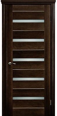 Двері Fado Верона 1001 палісандр (800х2000мм.) шпон скло сатин (молдинг) (3 петлі)