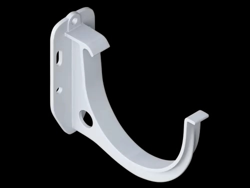 Водосточная система Альта Профиль кронштейн желоба белый ПВХ (д.125мм) (100шт/уп)