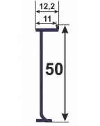 Алюмінієвий плінтус для підвісної установки Best Deal Black 2/50 (3 м) Профіль Центр