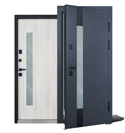 Двері вхідні уличная  Abwehr  527Tower( Termix) 960х2050(антрацит/сосна прованс) терморозрив