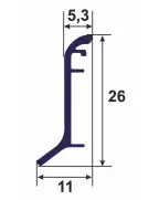 Мікроплінтус алюмінієвий Best Deal 3/26/2.5 (326) Срібло анодований Профіль Центр (Київ)