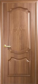 Дверне полотно Новий стиль Рока золотая ольха (600*2000) ПВХ De Luxe глухая