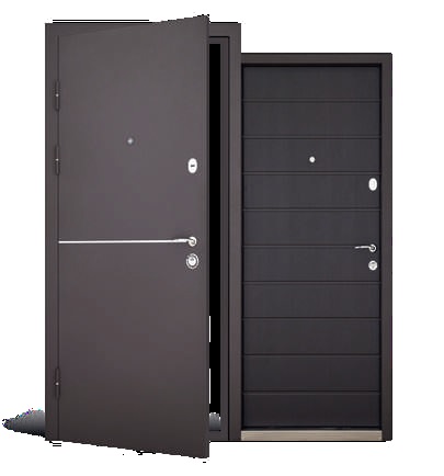 Двері вхідні уличн Abwer (Defender) Solid(76/86) 860/960х2050 ( RAL 8019/венге)