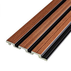 Рейка декоративная PS каштановый 2900х120х12мм (D) SW-00001743