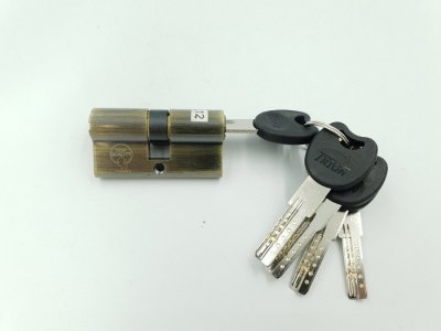 Циліндр до замку TRION 60 (30 +30) АВ COMPUTER KEYS бронза кл./Ключ