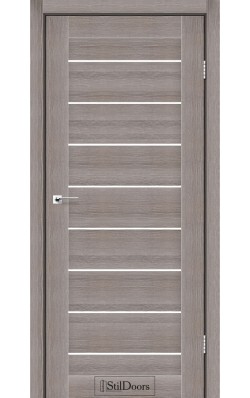 Дверне полотно TANZANIA StilDoors Трюфель (800*2000) ПВХ, стекло сатин (СК)