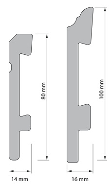 Плінтус Sierra (100 * 16,2 * 2500мм) №44 дуб старий (10шт/уп)