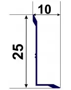 Плінтус алюмінієві накладки Best Deal 6 чорний матовий (6/25/2,7 м)