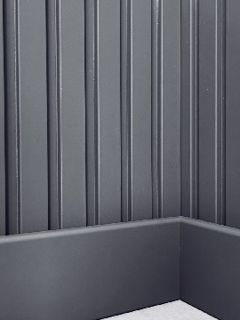 Плінтус МДФ Супер Профіль h 80 Титан Гофті ПП1280 (12*79*2800) (12шт/уп/21,7кг)