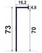 Алюмінієвий плінтус для установки Best Deal Black 7/70 (2,5м) Профіль Центр