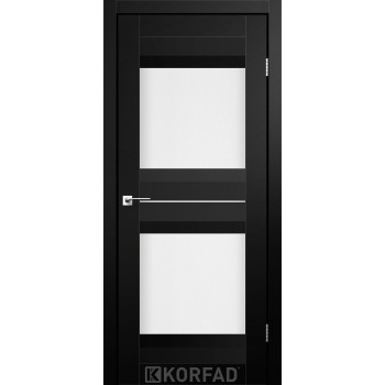 Двери Korfad Aliano AL-07 Super Pet черный 800*2000 сатин белый