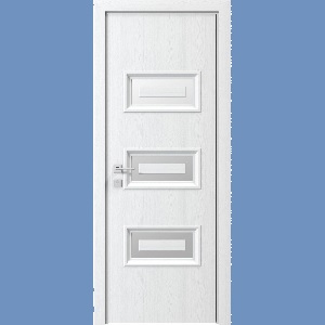 Дверь Rodos  Aero  полустекло (0,80х2) слоновая кость ВИТРИНА