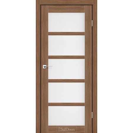 Дверне полотно Hamlet StilDoors Iталійський Горіх (800*2000) ПВХ, стекло сатин