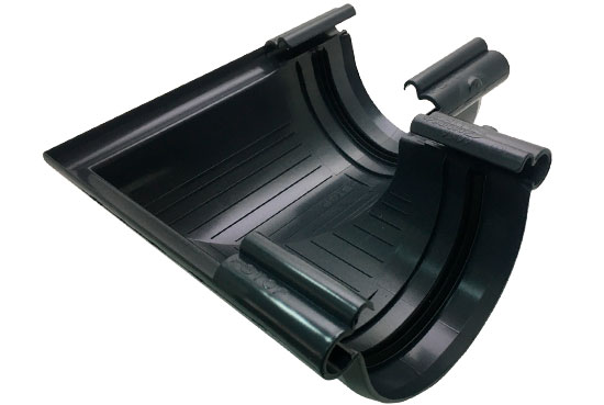 Водосточная система Альта Профиль угол желоба 90 графит ПВХ (125мм/д.95мм)(8шт/уп)