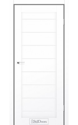 Дверне полотно TANZANIA StilDoors Белый кристал (800*2000) ПВХ, стекло сатин