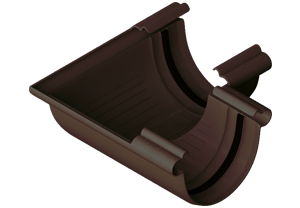 Водосточная система Альта Профиль угол желоба 90° коричневый ПВХ (д.125мм) (8шт/уп)
