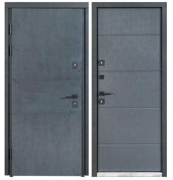 Двері вхідні Булат Thermo House мод.703/191 (850.950*2050) Темний Антрацит (Кале) (вул.)