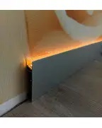 Плінтус алюмінієвий LED АПН 80*15*2,2м Best Deal Срібло анодоване