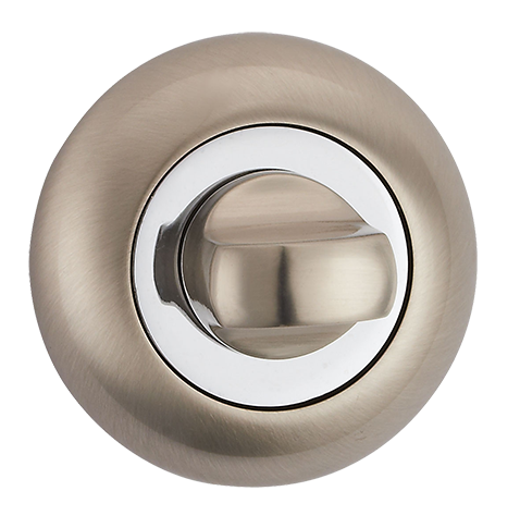 Накладка MVM на замок під WC T3 SN/CP матовий нікель/полірований. хром (цинковий сплав)