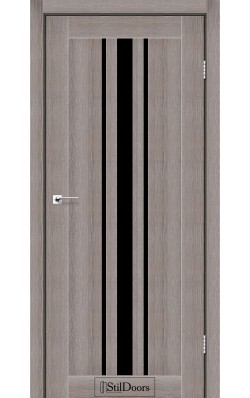 Дверне полотно ARIZONA StilDoors Трюфель (800*2000) ПВХ, скло черное