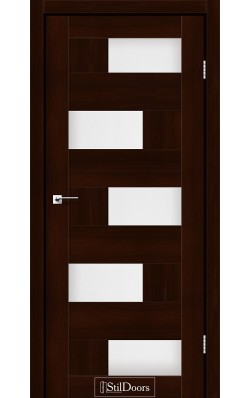 Дверне полотно NEPAL StilDoors Каштан (800*2000) ПВХ, стекло сатин