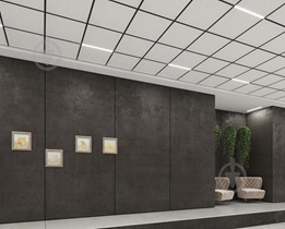 Профіль для підвісної стелі 0,6м чорний 9005) посилений (26*24*60мм) 75шт/уп (ОМ)