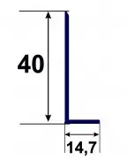 Мікро плінтус алюмінієвий  Best Deal 6/40/2,5 (640) Чорний