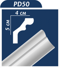 Карниз Premium Decor  PD 50 (D) 50х40 (уп.55 шт)