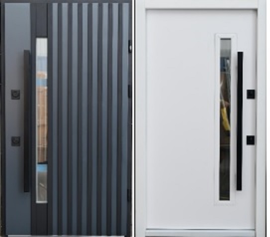 Двері Straj PF.St. Mottura  Rio S Loft  (870,970х2050) Антрацит/ Білий атлас (ручка DMD kv)