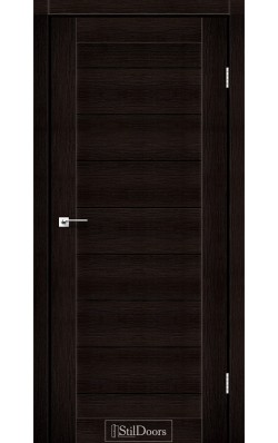 Дверне полотно TANZANIA StilDoors Венге премиум (800*2000) ПВХ, стекло черное