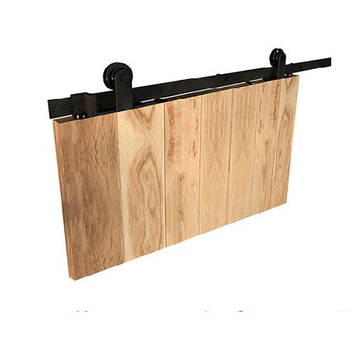 Комплект фурнітури для розсувних дверей ValcompLUNA MINI на 1 двері, з напрямною 1220 мм, Design Line, чорний мат.