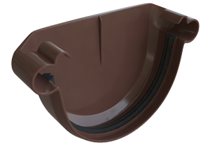 Водосточная система Альта Профиль заглушка коричневая ПВХ (д.125мм) (50шт/уп)