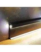 Плінтус алюмінієвий накладний Best Deal4/59/2,5 чорний з защолкою,зручний повторний монтаж