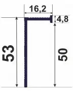 Плінтус алюмінієвий прихованого монтажу Best Deal Чорний 7/50 (2,5м)