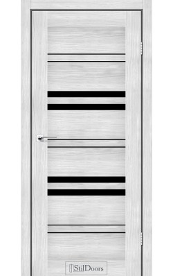 Дверне полотно SLOVENIA StilDoors Сандал (800*2000) ПВХ, стекло черное (СК)