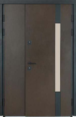 Двері Вхідні БулатТермо Хаус Мод705/431 Венге темний/Вулична Білий атласний 1200*2050 права СЧ