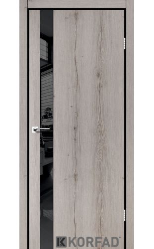 Двери Korfad Glass Loft Plato GLP-02 Дуб нордик черн.кр 800х2000