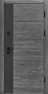 Двері вхідна Форт Нокс Троя Стріт Комбі Сосна канадська+чорний/Бетон сніжний 850*2030 ліва вулиця