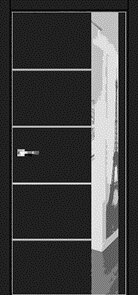 Двері міжкімнатні модель CL31 (60,70,80,90) ПВХ+вставка скла+молдинг