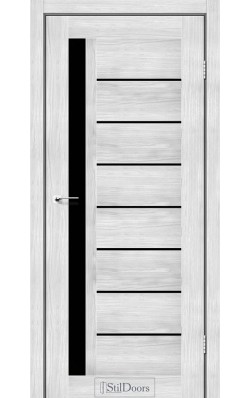 Дверне полотно LONDON StilDoors Сандал (800*2000) ПВХ, стекло черное (СК)