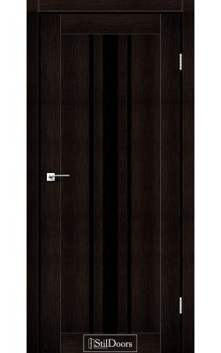 Дверне полотно ARIZONA StilDoors Венге премиум (800*2000) ПВХ, скло черное