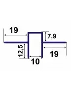 Алюмінієвий профіль тіньового шва роздільний РПТШ 10 без покриття 3 м/п (Профіль Центр)